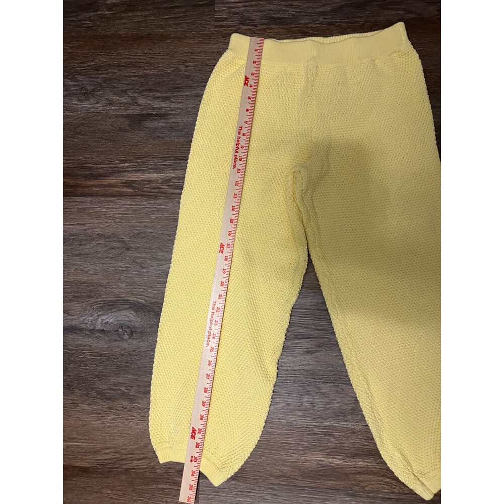 NWT FREE PEOPLE Hailee Waffle Stitch Cardigan & Pants In Yellow Tansy Sz Sm - Picture 15 of 16